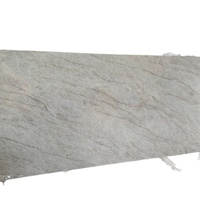 Dalles de quartz en pierre artificielle effet miroir 'Lake Spring Dawn' pour dessus de table Taj Mahal, panneaux muraux, armoires et escaliers