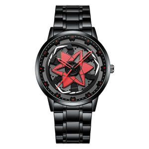 Montre pour homme de la marque VA VA VOOM, série Creative Spinning Racing, montre sport en acier inoxydable, mouvement à quartz, étanche, pour homme - Product Image 1