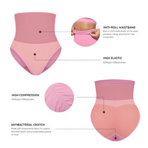 HEXIN Vente en Gros Culotte Gainante Taille Haute Sans Couture à Entrejambe Antibactérien Effet Ventre Plat et Rehausseur de Fesses - Product Image 3