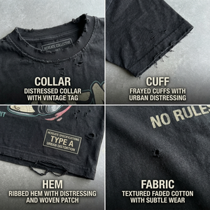 T-shirt personnalisé à logo, lavage acide, 250 GSM, coton épais, coupe ample, streetwear homme, impression graphique vintage - Product Image 2