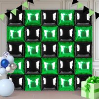 25 Ballons en aluminium double face à motif damier métallique, auto-scellants, pour remplissage à l'hélium, pour décor de fête et photomaton