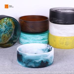 Современная овальная чаша с оранжевым вихрем - Product Image 6