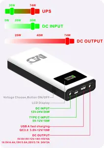 M62 caricabatteria portatile 20000mAh ad alta capacità di alimentazione banca ricarica rapida USB-C presa CC compatibili con telefoni Dell HP