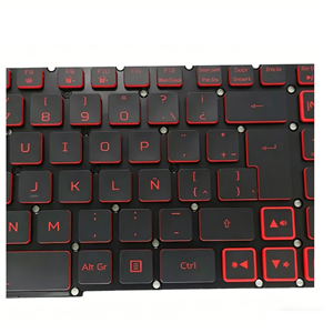 แป้นพิมพ์เรืองแสง LA French AZERTY สำหรับ <span class=keywords><strong>Acer</strong></span> <span class=keywords><strong>Nitro</strong></span> 5 AN515 54 557H <span class=keywords><strong>AN517</strong></span> AN715-51 แป้นพิมพ์ภาษาละตินสเปน SP ES สีแดง LG5P-N90BRL - Product Image 5