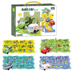 Jouets chanceux cadeaux éducatifs créatifs Jigsaw <span class=keywords><strong>Rail</strong></span> voiture ensemble électrique Puzzle conseil piste jouets <span class=keywords><strong>pour</strong></span> enfants - Product Image 5