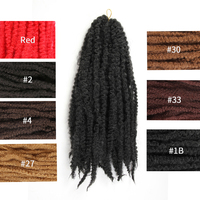 X-TRESS Longues Tresses Synthétiques Afro Dreadlocks Marley Kinky Curly Brunes pour Cheveux au Crochet Lots de Cheveux Faux Locs en Gros