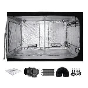 Factory Direct Supply 10x5 Growtent Waterproof Mushroom Grow Tent Kit With Easily Assembled 400-1600W Grow Lamp DC Duct Fan