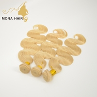Prêt à Expédier Meilleure Qualité Cuticule Brute Aligner Vierge Couleur Cheveux Raides 613 Cheveux Humains 613 Paquets de Cheveux Vierges