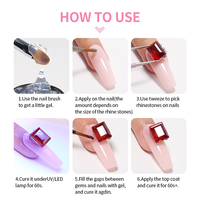 IMTITI clair non coulant gelée strass Gel Chrome poudre à ongles décoratif colle sculptant Gel pour Nail Art pas d'essuyage