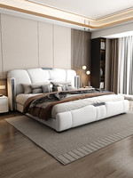 Lit en cuir capitonné de luxe moderne avec coffre de rangement, meubles de chambre à coucher de style italien, taille King Queen, pour la maison et l'hôtel