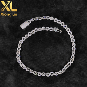 Unisex White 18K Gold Plated 8MM Cuban Link Choker Chain Iced CZ Hip Hop <b>Bracelet</b> - Product Image 4