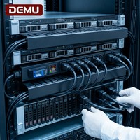 PDU Rak 1.2U Berkinerja Tinggi 11 Port C39 Campuran 30A 125V Layar LCD Berwarna