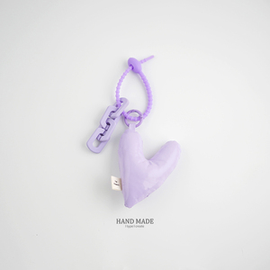 Tự làm mới đơn giản bông đầy hình trái tim Mặt dây chuyền cho phụ nữ, thiết kế thích hợp ba lô trang trí, túi phụ kiện, <span class=keywords><strong>Keychain</strong></span> - Product Image 4