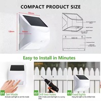 Lampes solaires d'extérieur Lampes solaires étanches pour escaliers Veilleuses de jardin Lampe LED pour chemin de jardin