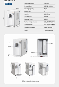 Distributeur d'eau intelligent pour usage domestique et bureautique, avec filtration, eau chaude et froide, réfrigération par compresseur, chauffage rapide, purificateur d'eau RO 90G - Product Image 3