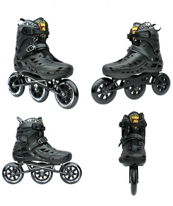 <span class=keywords><strong>Patines</strong></span> en Línea <span class=keywords><strong>de</strong></span> Una Fila y <span class=keywords><strong>Tres</strong></span> <span class=keywords><strong>Ruedas</strong></span> para Adultos, Color Negro, con Carcasa <span class=keywords><strong>de</strong></span> PP Resistente a Impactos - Product Image 5