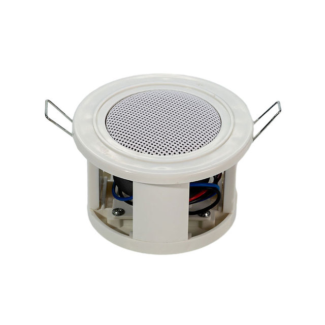 JBHKJ Ceiling Speaker 815 2.5 Inch 1-3W 8 Full-Range Public Address System ABS Shell Spring Mounting Bracket with Color Box