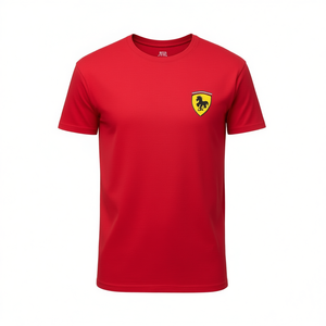 T-shirt Cavallino Rossa a Maniche Corte da Uomo per Abbigliamento Casual - Product Image 2