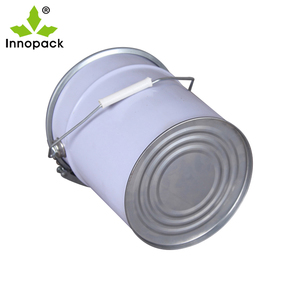 Bidon de peinture à l'huile de 5 litres, petits seaux en métal avec couvercle et poignée - Product Image 6