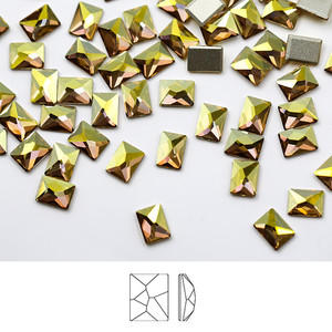 Strass pour ongles Paso Sico Super Shiny Golden Shadow K9 en verre, formes multiples, dos plat, pour nail art 3D - Product Image 4