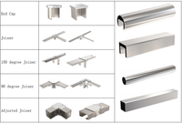 Aleader Main courante en acier inoxydable Rampe d'escalier en verre Tube circulaire Balustrades Accessoire Pilier Système de moulage de précision