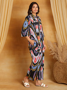 Nuevo Conjunto de Pantalón y Blusa con Estampado Floral 100% Viscosa Rayón para Mujer, para Todas las Temporadas, Ocasiones Festivas, Materiales Reciclados - Product Image 3