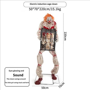 Joker <span class=keywords><strong>Animado</strong></span> Oscilante, Accesorio <span class=keywords><strong>de</strong></span> Halloween, Jaula Luminosa Eléctrica Grande, Decoración <span class=keywords><strong>de</strong></span> Terror para Festival <span class=keywords><strong>de</strong></span> Fantasmas - Product Image 4