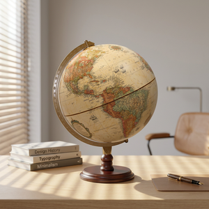 R.K.INTERNATIONAL Globo Terráqueo Decorativo Clásico Vintage Ecológico de Latón/Aluminio, Mapa del Mundo para Mesa, Hogar, Oficina, Regalo de Graduación - Product Image 2