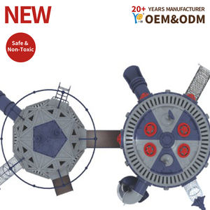 Aire de jeux extérieure pour enfants, série Alpha Planet, ensemble de toboggans, conception sécurisée pour les écoles, prix compétitif, matériau durable - Product Image 3