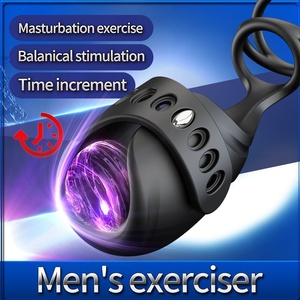 Jouets sexuels pour hommes et adultes télécommandés par APP Stimulateur de gland réglable Vibrateur Anneau de bite Masturbateur masculin Entraîneur - Product Image 3