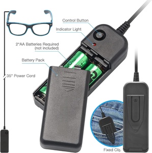 Gafas de Fiesta Rectangulares de Colores con Luz Intermitente LED, Gafas de Sol Cuadradas Portátiles con Luz LED de Neón, Gafas de Fiesta con Batería - Product Image 4
