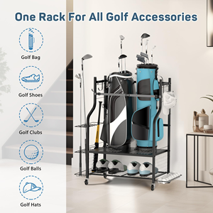 Soporte Grande para Bolsas de Golf, Estante para Accesorios, Almacenamiento de Pelotas, Soporte para Guardar Bolsas de Golf en el Garaje - Product Image 2