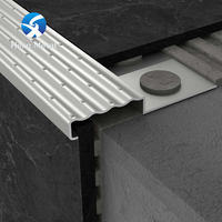 Carrelage en aluminium extrudé antidérapant, bordure de marche nez de taureau, nez d'escalier