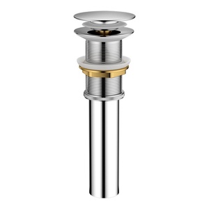 Vanne de vidange de <span class=keywords><strong>lavabo</strong></span> en acier inoxydable chromé, type bouton-poussoir anti-odeur, 6 pouces, norme européenne, moderne et simple - Product Image 1