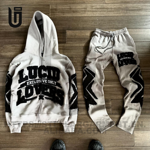 OEM personalizado al por mayor de alta calidad de peso pesado Streetwear 100% algodón 500 Gsm French Terry <span class=keywords><strong>Essentials</strong></span> ácido lavado chándal - Product Image 4