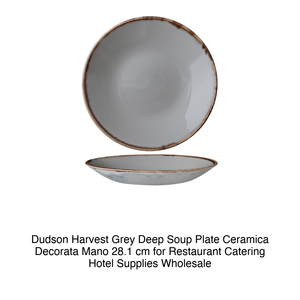 Harvest Grey Deep <b>Plate</b> Ø 28.1 cm Dudson Hand-Decorated <b>Ceramic</b> - Product Image 2