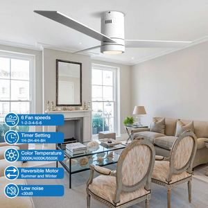 Diseño único Control remoto 3 hojas de goma <span class=keywords><strong>Motor</strong></span> de CC Super silencioso sala de estar Led luces de ventilador de techo - Product Image 3