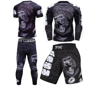 Người đàn ông của thể thao hoạt động chạy dài tay áo phát ban bảo vệ quần áo sơ mi Rashguard nhanh khô đào tạo nén Áo sơ mi - Product Image 2