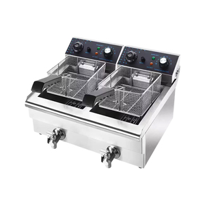 Friggitrice industriale a Gas/elettrica 20L Design a doppio cilindro per uso friggitrice - Product Image 1