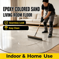 Revêtement de sol en sable coloré imperméable auto-nivelant en époxy liquide, sable de quartz, pour cour, terrasse, garage