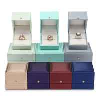 Boîte à bijoux en cuir pu, livraison directe d'usine, boîte d'emballage de bijoux, vente en gros