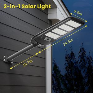 Lampadaire Solaire Extérieur Économe en Énergie, Étanche IP65, SMD 300 400 500 Watts, Éclairage Intégré Tout-en-un, Vente en Gros - Product Image 3