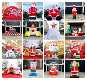 <span class=keywords><strong>Santa</strong></span> <span class=keywords><strong>Claus</strong></span> Inflable Gigante, Mascota de Papá Noel, Decoraciones Navideñas para Exteriores, Impermeables y Duraderas - Product Image 5