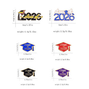 Collar de Graduación Personalizado para Academia Escolar 2026 para Insignia, Serigrafía 3D, Esmalte Suave Magnético, Metal Chapado en Oro, Regalo de Graduación - Product Image 3