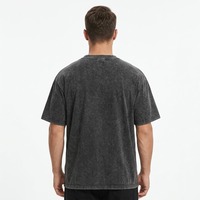 T-shirt à manches courtes pour homme, col rond, délavé à l'acide, design OEM personnalisé, décontracté, de haute qualité, style vintage streetwear