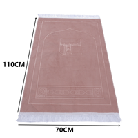 Tapis de prière musulman moderne au design islamique, très populaire, en velours hollandais doux au toucher, avec envers en cuir PU, Sajadah, cadeau musulman