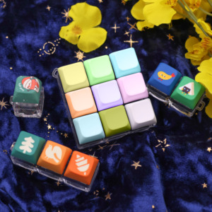 Customized Office Decompression Toy <strong>LED</strong> Keycap Fidget Keychain <strong>Mechanical</strong> <strong>Keyboard</strong> Custom Anime Keycaps Design - Product Image 5