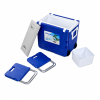 28L Faltbare Isolierte Kühlbox, Tragbarer Thermobehälter für Auto, Camping, BBQ, Marktstand, Picknick, Logo Anpassbar
