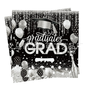 Graduation Party Tableware Disposable Paper Plates <b>Rectangle</b> Digital Printing Grad Theme Decoration Environment Friendly - Product Image 1