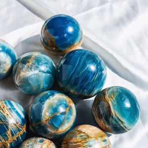 Esfera de Ónice Azul de Estilo Bohemio de Alta Calidad al por Mayor, Piedra de Cristal Natural para Decoración del Hogar Única y Regalos Navideños - Product Image 4
